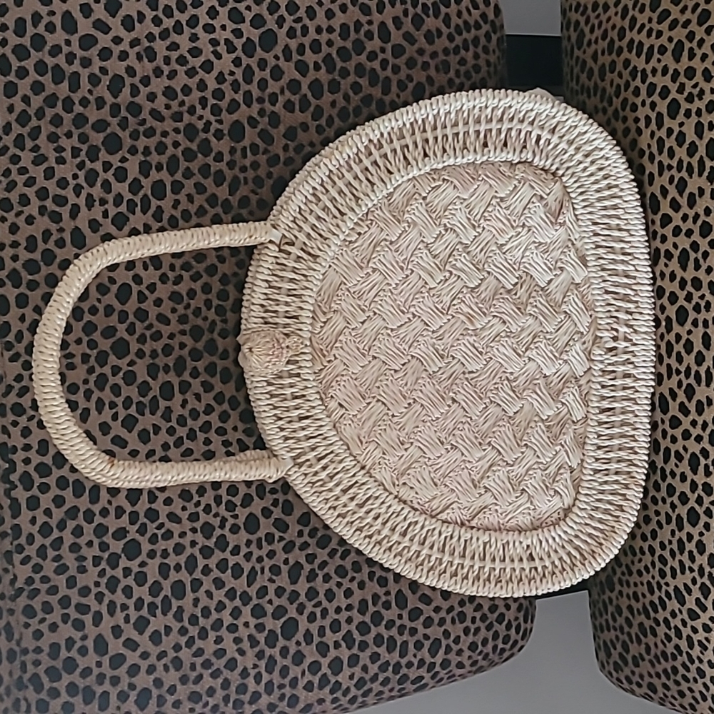 Vintage Stylecraft Miami woven straw bag.